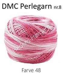 DMC Perlegarn nr. 8 farve 48 pink multi